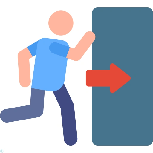 دانلود آیکون خروج (استایل مسطح) با فرمت PNG