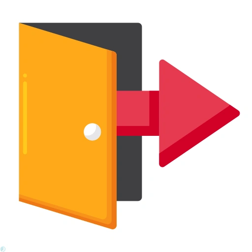 دانلود آیکون خروج (استایل مسطح) با فرمت PNG