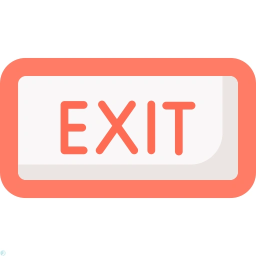 دانلود آیکون خروج (استایل خطی رنگی) با فرمت PNG