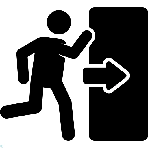 دانلود آیکون خروج (استایل توپر مشکی) با فرمت PNG