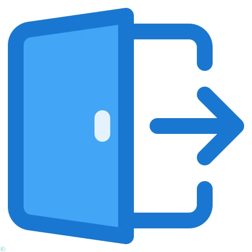 دانلود آیکون خروج (استایل خطی رنگی) با فرمت PNG