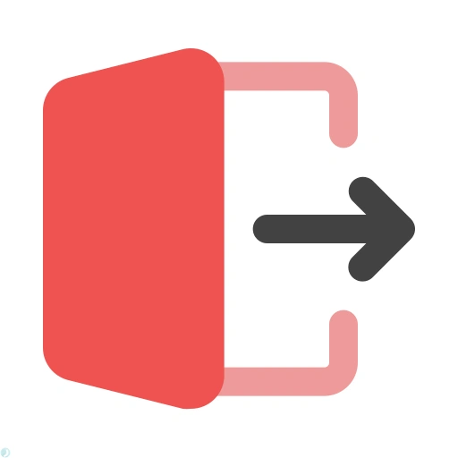 دانلود آیکون خروج (استایل مسطح) با فرمت PNG