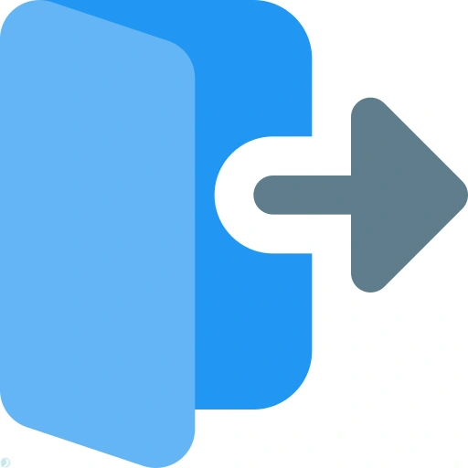 دانلود آیکون خروج (استایل مسطح) با فرمت PNG