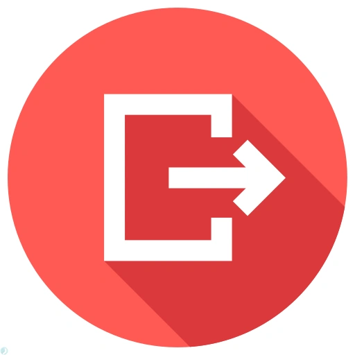 دانلود آیکون خروج (استایل مسطح) با فرمت PNG