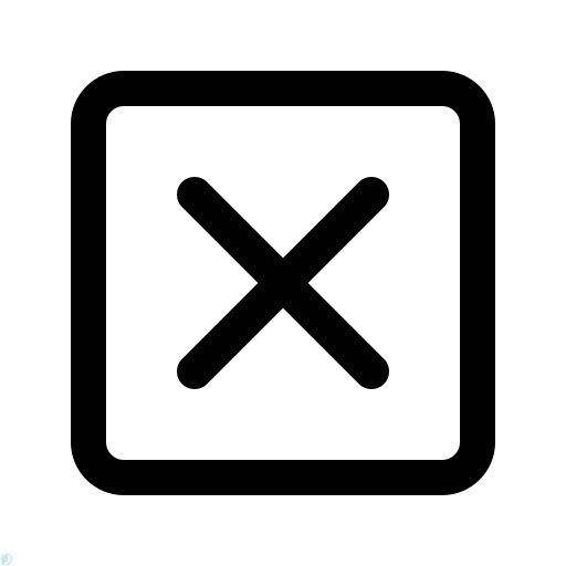 دانلود آیکون بستن (استایل خطی مشکی) با فرمت PNG