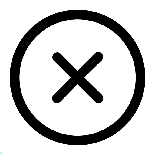 دانلود آیکون بستن (استایل خطی مشکی) با فرمت PNG