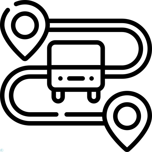 دانلود آیکون حمل و نقل (استایل خطی مشکی) با فرمت PNG