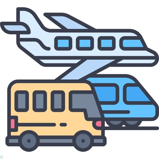 دانلود آیکون حمل و نقل (استایل خطی رنگی) با فرمت PNG