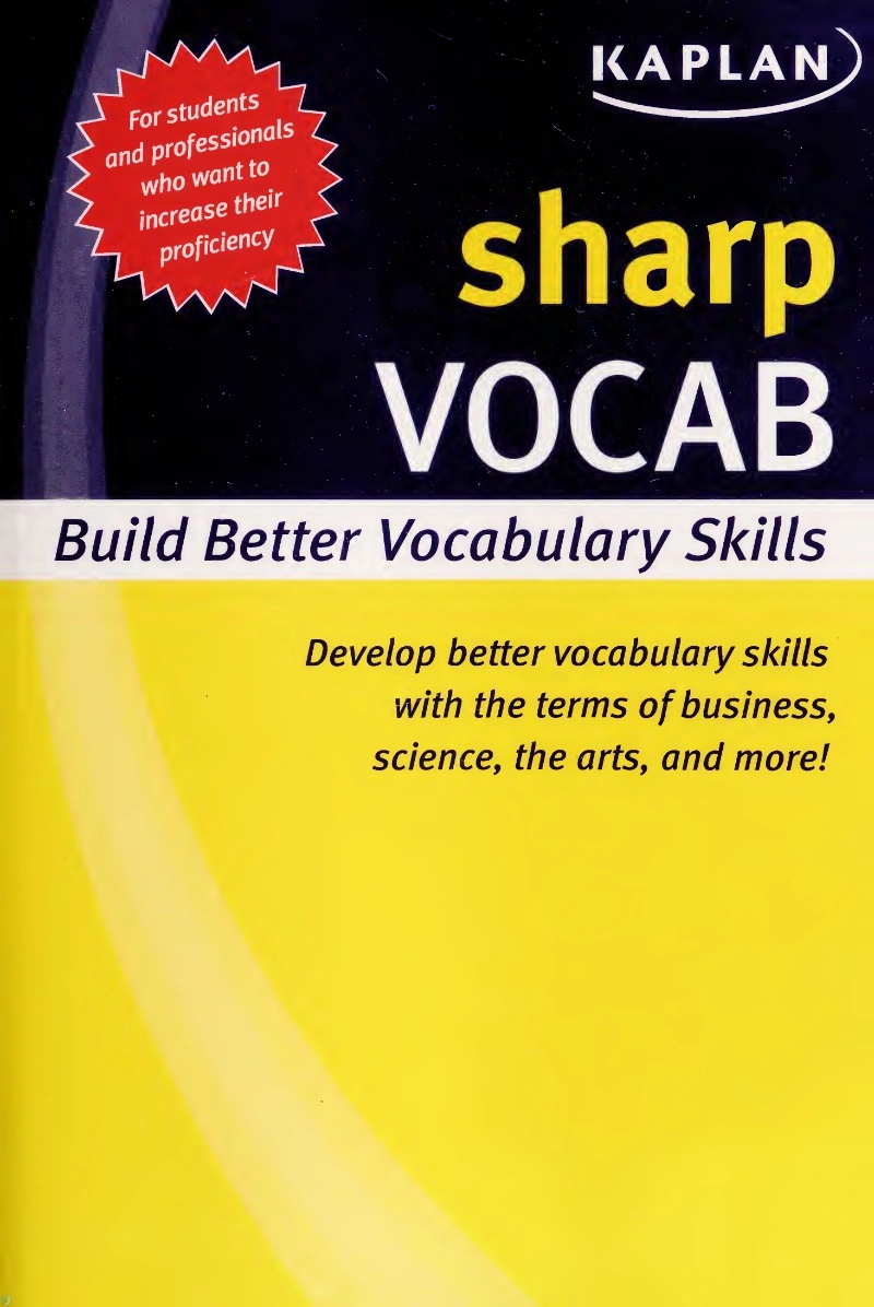 دانلود کتاب Sharp Vocab- Building Better Vocabulary Skills (نسخه PDF)
