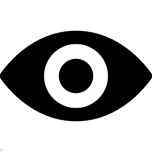 دانلود آیکون چشم (استایل توپر مشکی) با فرمت PNG