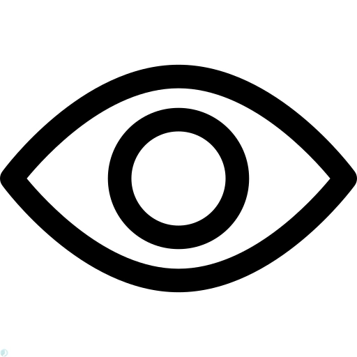 دانلود آیکون چشم (استایل خطی مشکی) با فرمت PNG