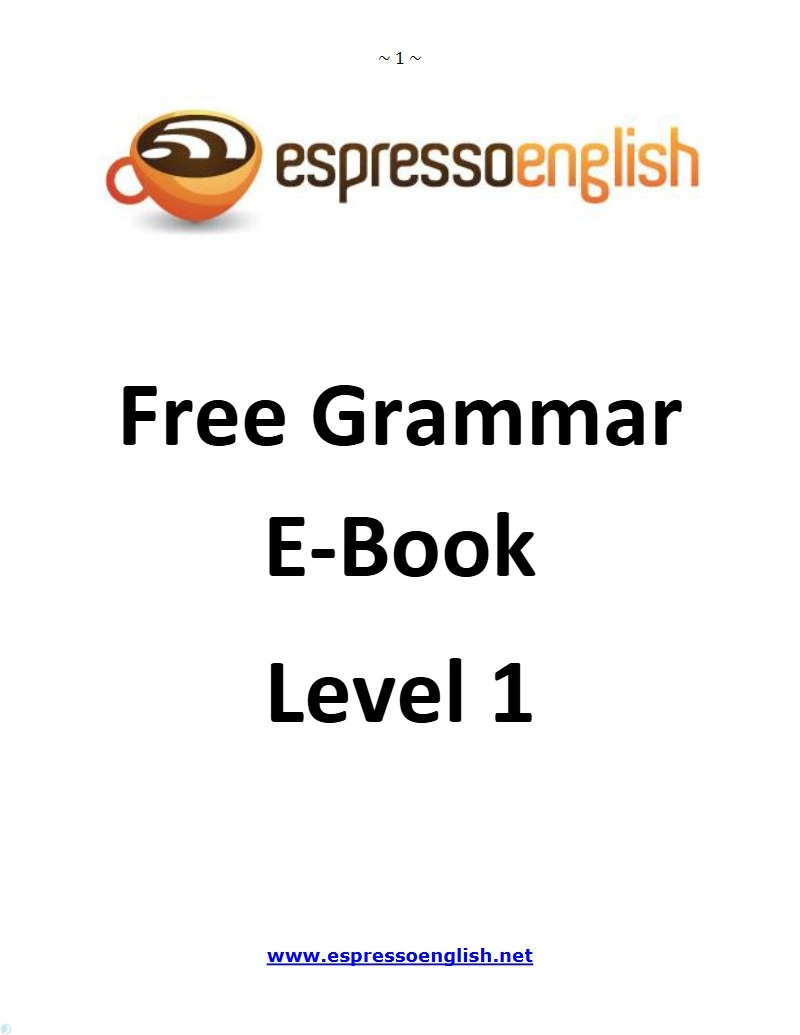 دانلود کتاب Free Grammar E-book - Level 1 (نسخه PDF)