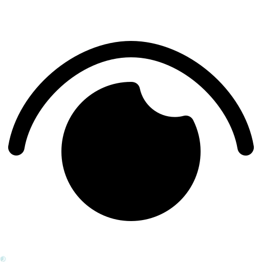 دانلود آیکون چشم (استایل توپر مشکی) با فرمت PNG