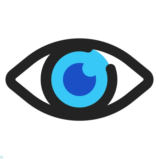 دانلود آیکون چشم (استایل خطی رنگی) با فرمت PNG