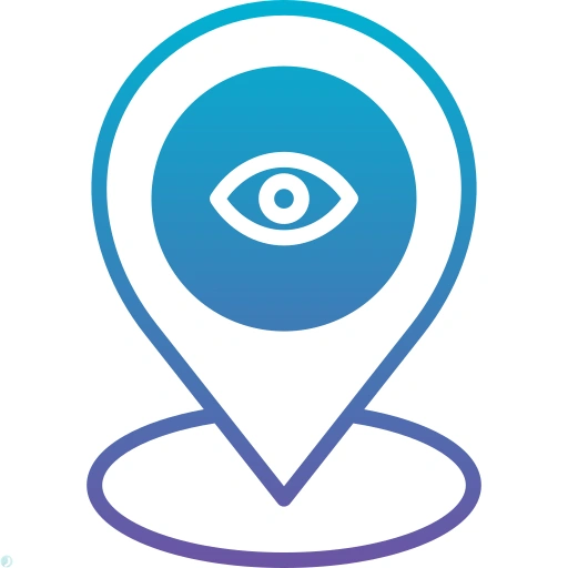 دانلود آیکون چشم (استایل گرادیان خطی) با فرمت PNG