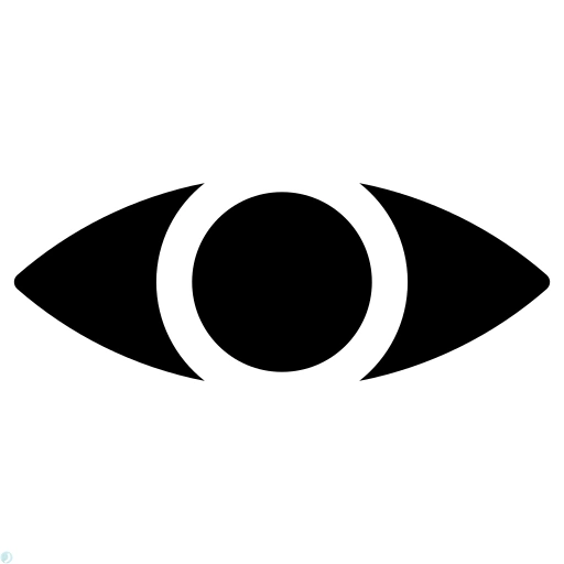 دانلود آیکون چشم (استایل توپر مشکی) با فرمت PNG
