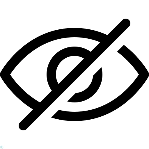 دانلود آیکون چشم (استایل خطی مشکی) با فرمت PNG