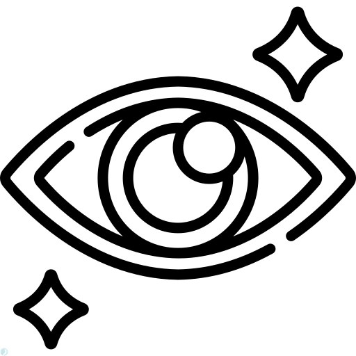 دانلود آیکون چشم (استایل خطی مشکی) با فرمت PNG