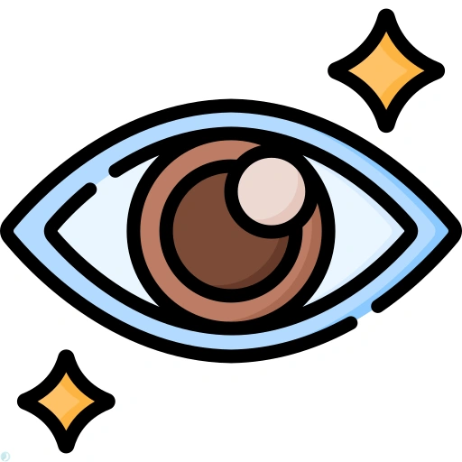 دانلود آیکون چشم (استایل خطی رنگی) با فرمت PNG