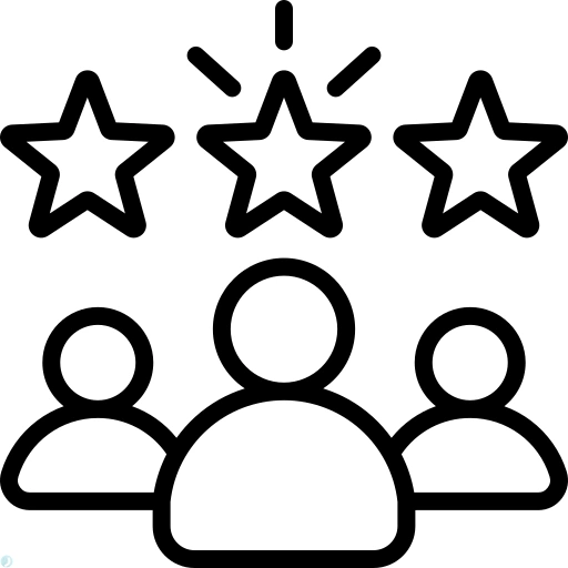 دانلود آیکون رضایت (استایل خطی مشکی) با فرمت PNG