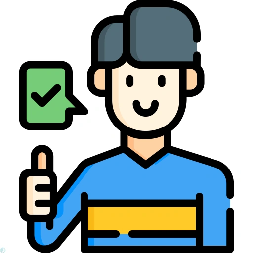 دانلود آیکون رضایت (استایل خطی رنگی) با فرمت PNG