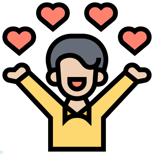 دانلود آیکون رضایت (استایل خطی رنگی) با فرمت PNG