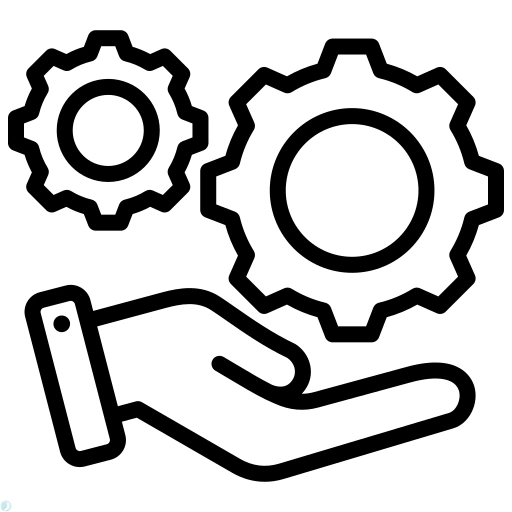 دانلود آیکون خدمات (استایل خطی مشکی) با فرمت PNG