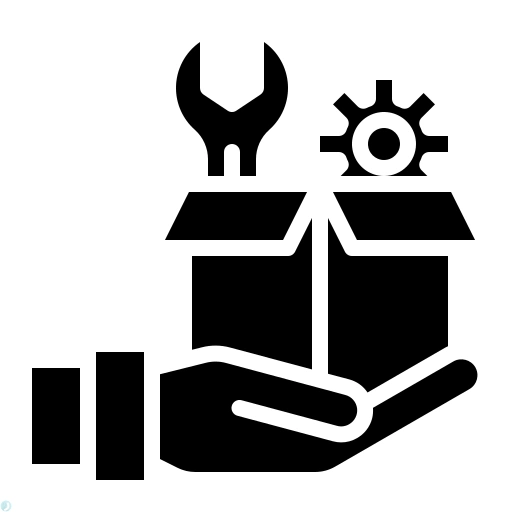 دانلود آیکون خدمات (استایل توپر مشکی) با فرمت PNG