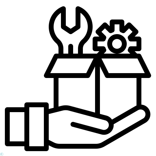 دانلود آیکون خدمات (استایل خطی مشکی) با فرمت PNG