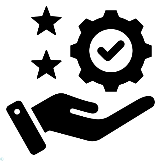 دانلود آیکون خدمات (استایل توپر مشکی) با فرمت PNG