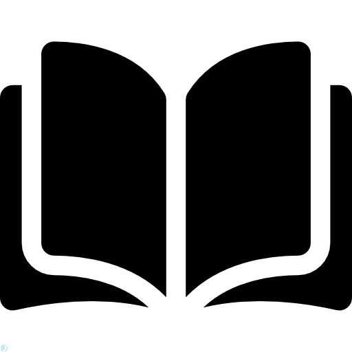 دانلود آیکون کتاب (استایل توپر مشکی) با فرمت PNG