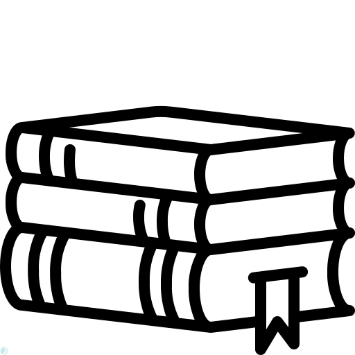 دانلود آیکون کتاب (استایل خطی مشکی) با فرمت PNG