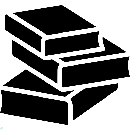 دانلود آیکون کتاب (استایل توپر مشکی) با فرمت PNG