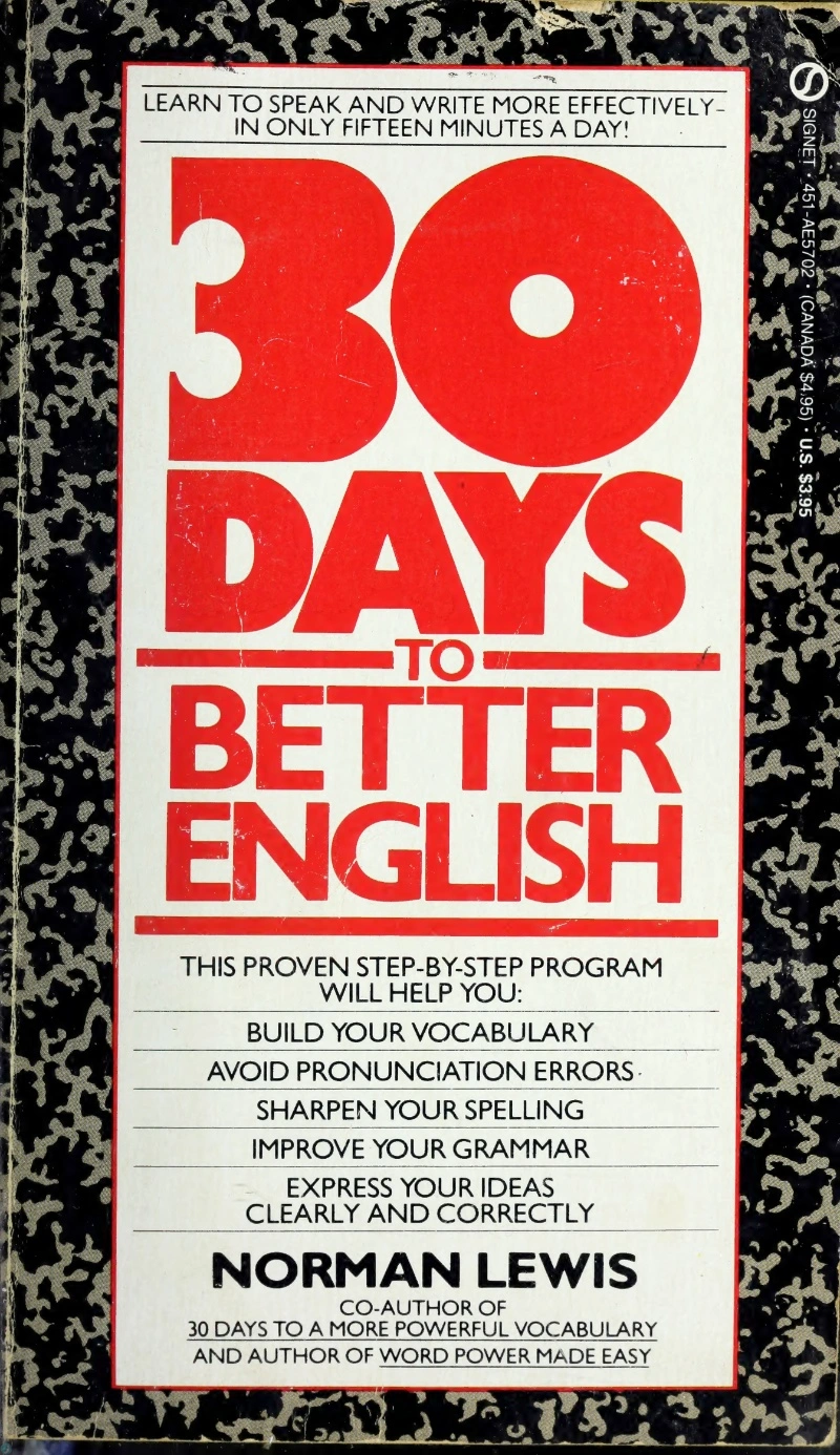 دانلود کتاب Thirty Days to Better English (نسخه PDF)