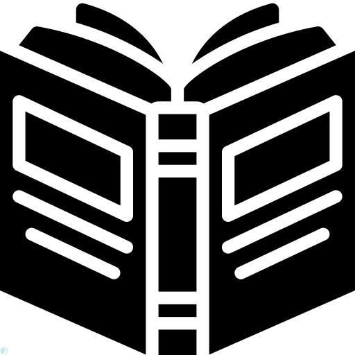 دانلود آیکون کتاب (استایل توپر مشکی) با فرمت PNG
