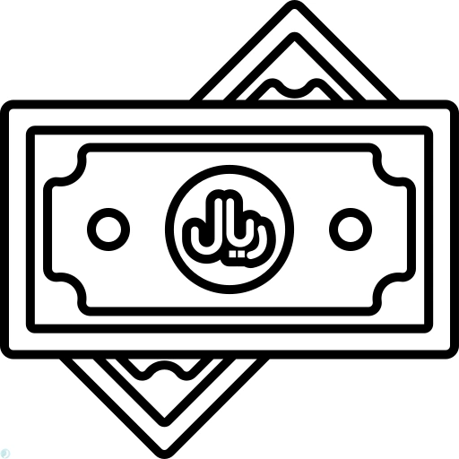 دانلود آیکون قیمت (استایل خطی مشکی) با فرمت PNG