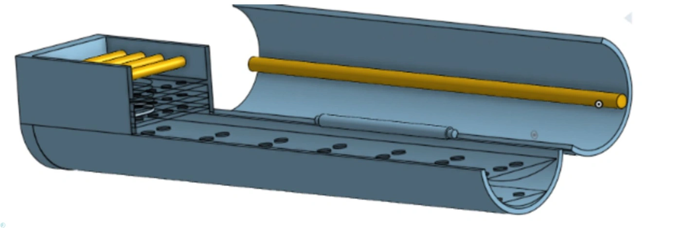 نمای گرافیکی از ساختار کاتالیزور جلبکی گوگرین