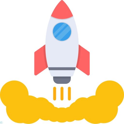 دانلود آیکون موشک (استایل مسطح) با فرمت PNG