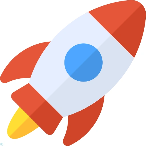 دانلود آیکون موشک (استایل مسطح) با فرمت PNG