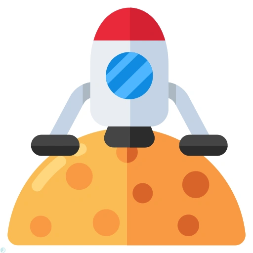 دانلود آیکون موشک (استایل مسطح) با فرمت PNG