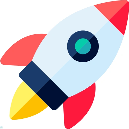 دانلود آیکون موشک (استایل مسطح) با فرمت PNG