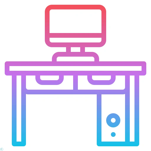 دانلود آیکون میز (استایل گرادیان خطی) با فرمت PNG