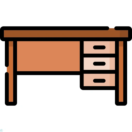 دانلود آیکون میز (استایل خطی رنگی) با فرمت PNG