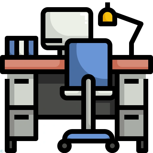 دانلود آیکون میز (استایل خطی رنگی) با فرمت PNG