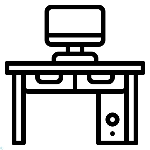 دانلود آیکون میز (استایل خطی مشکی) با فرمت PNG