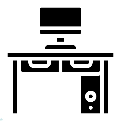 دانلود آیکون میز (استایل توپر مشکی) با فرمت PNG