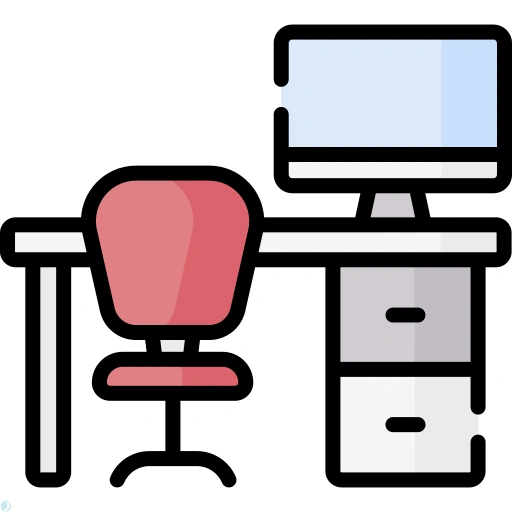 دانلود آیکون میز (استایل خطی رنگی) با فرمت PNG