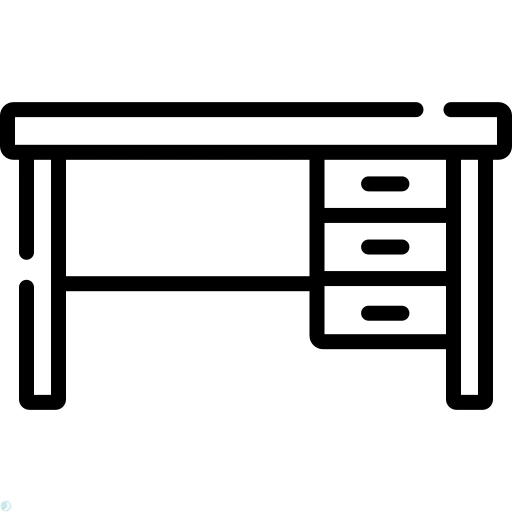 دانلود آیکون میز (استایل خطی مشکی) با فرمت PNG