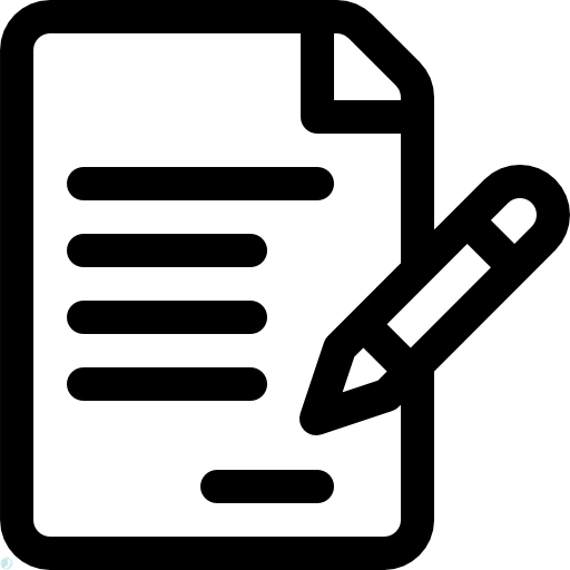 دانلود آیکون قرارداد (استایل خطی مشکی) با فرمت PNG