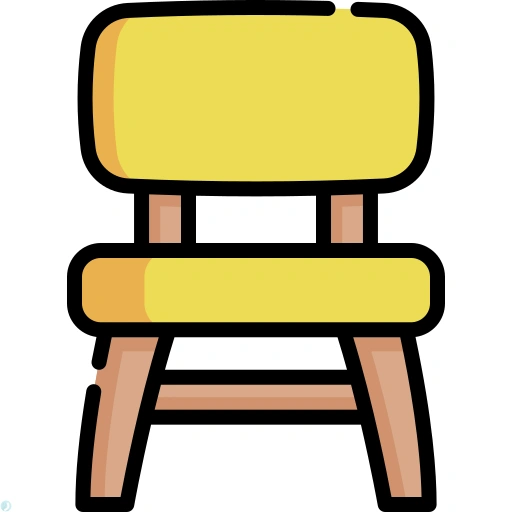 دانلود آیکون صندلی (استایل خطی رنگی) با فرمت PNG